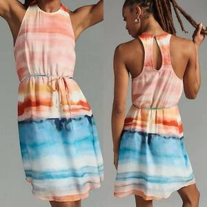 BELLA DAHL  Racerback Mini Dress In Horizon Size Small